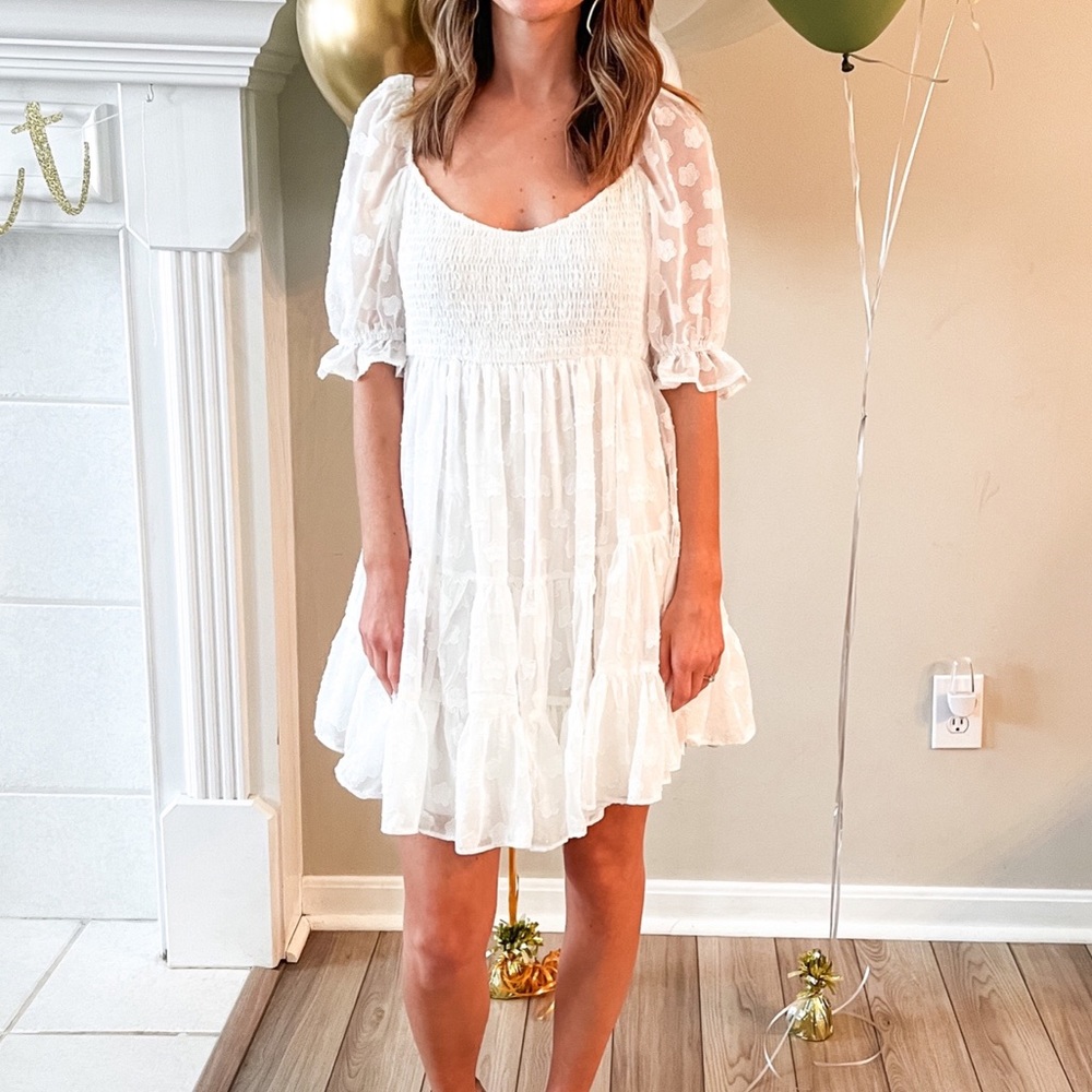 White flower dress